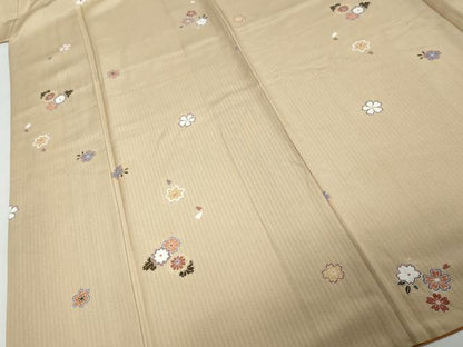 平和屋着物●上質な小紋　舞花文　正絹　逸品　DABK0373ud