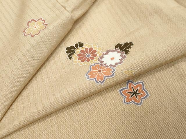 平和屋着物●上質な小紋　舞花文　正絹　逸品　DABK0373ud