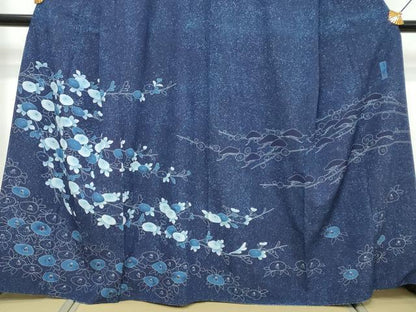 平和屋着物●訪問着　作家物　枝花文　正絹　逸品　DABK0375ud