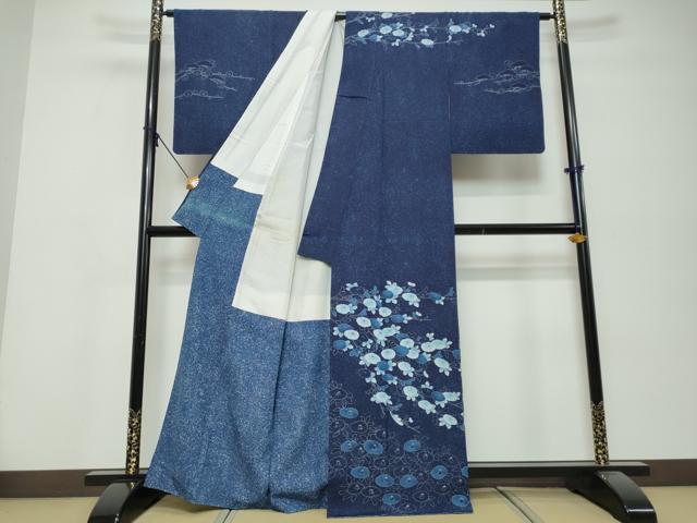 平和屋着物●訪問着　作家物　枝花文　正絹　逸品　DABK0375ud