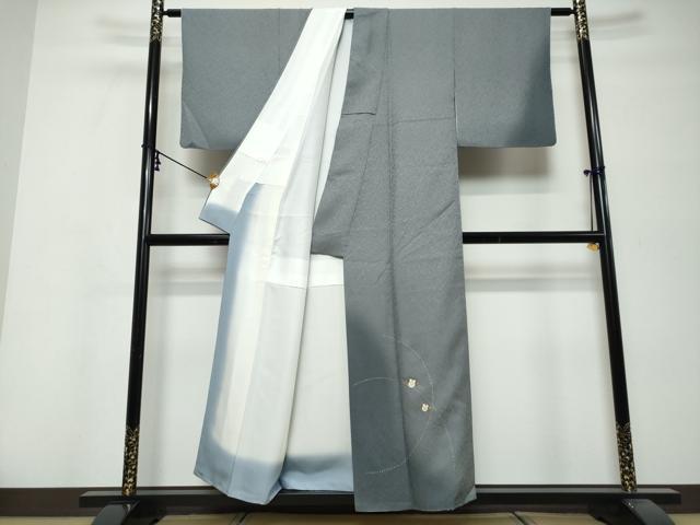 平和屋着物●訪問着　梟　ふくろう　暈し染め　金銀彩　正絹　逸品　DABK0376ud