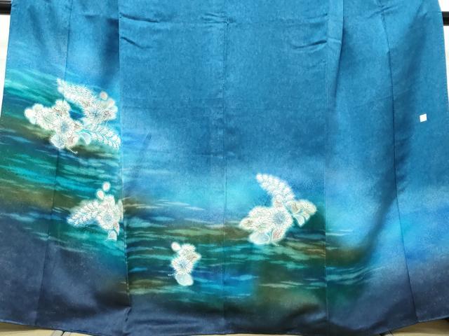 平和屋着物●訪問着　作家物　辻が花　暈し染め　金通し地　正絹　逸品　DABK0378ud
