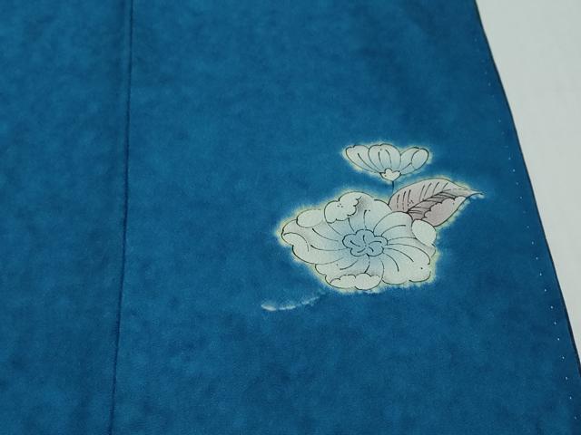 平和屋着物●訪問着　作家物　辻が花　暈し染め　金通し地　正絹　逸品　DABK0378ud