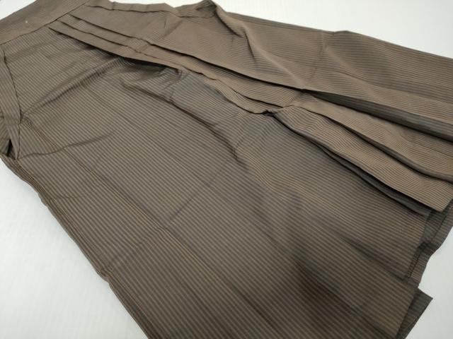 平和屋着物●男性　馬乗り袴　縞　正絹　逸品　DABK0382ud