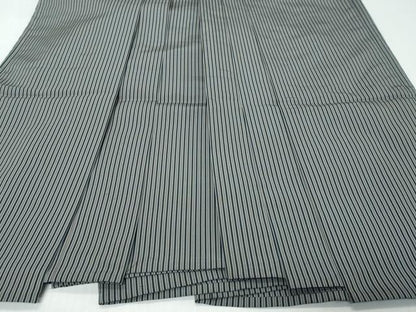 平和屋着物●男性　馬乗り袴　縞　正絹　逸品　DABK0384ud
