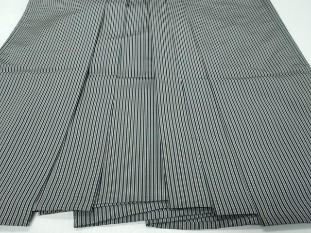 平和屋着物●男性　馬乗り袴　縞　正絹　逸品　DABK0384ud