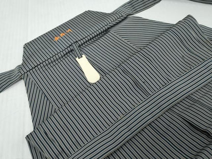 平和屋着物●男性　馬乗り袴　縞　正絹　逸品　DABK0384ud