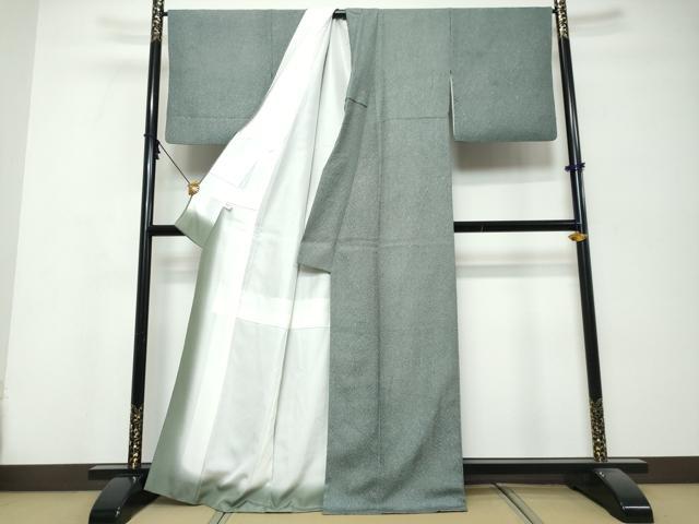 平和屋着物●名門　藤娘きぬたや・総絞り　杢目絞り　大島絞り　本場大島紬　正絹　逸品　DABK0386ud
