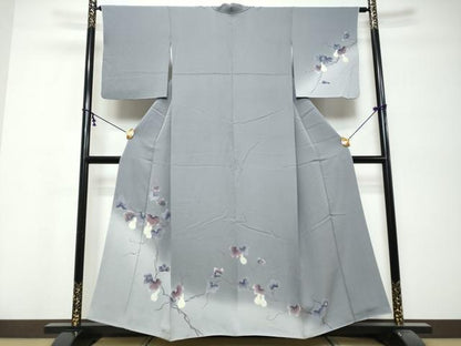 平和屋着物●訪問着　蔦の葉文　瓢箪　暈し染め　正絹　逸品　DABK0388ud