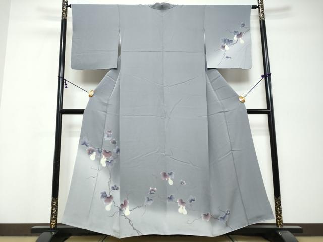 平和屋着物●訪問着　蔦の葉文　瓢箪　暈し染め　正絹　逸品　DABK0388ud