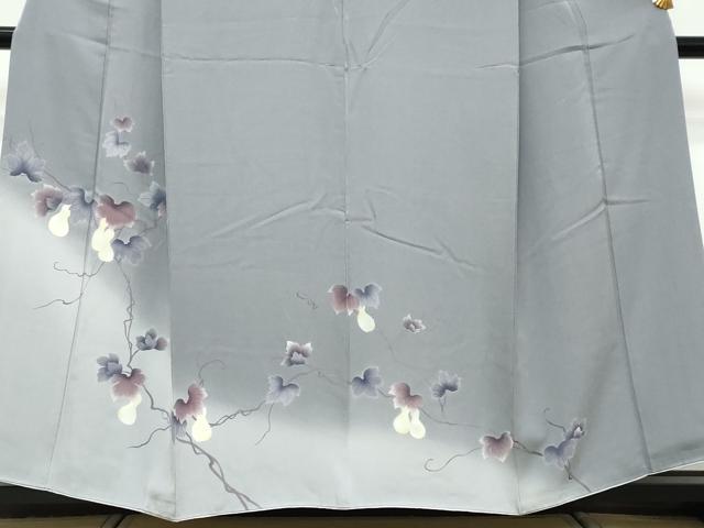 平和屋着物●訪問着　蔦の葉文　瓢箪　暈し染め　正絹　逸品　DABK0388ud