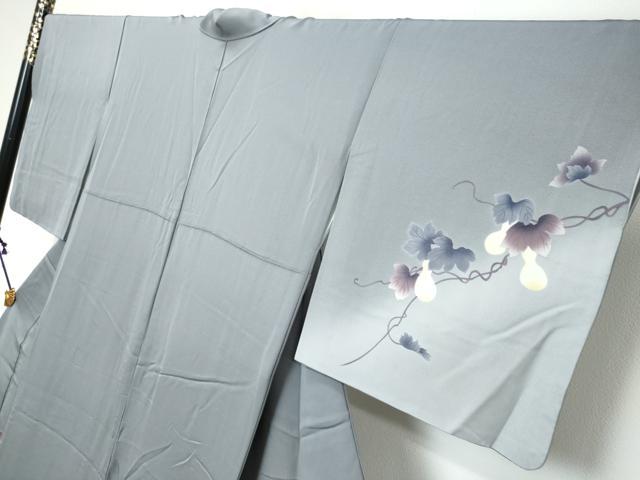 平和屋着物●訪問着　蔦の葉文　瓢箪　暈し染め　正絹　逸品　DABK0388ud