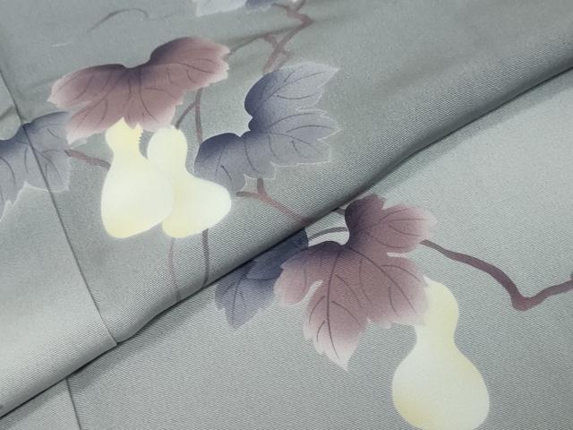 平和屋着物●訪問着　蔦の葉文　瓢箪　暈し染め　正絹　逸品　DABK0388ud