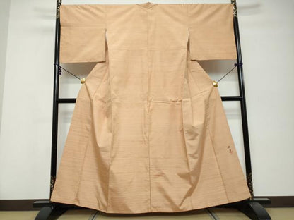 平和屋着物●紅花紬　米沢　訪問着　作家物　霞文　正絹　逸品　DABK0392ud