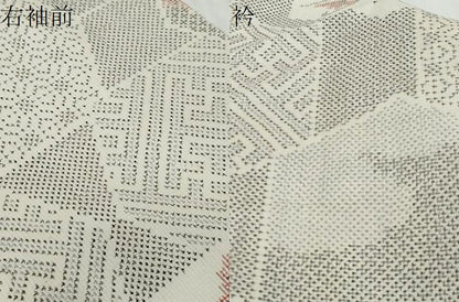 平和屋着物●本場大島紬　白大島　7マルキ　亀甲花文　正絹　逸品　DABK0396ud