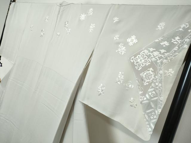 平和屋着物●中国三大刺繍　相良刺繍　総刺繍　訪問着　吉祥洋花文　金糸　正絹　逸品　DABK0397ud
