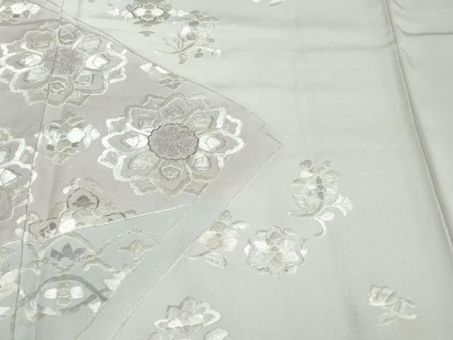平和屋着物●中国三大刺繍　相良刺繍　総刺繍　訪問着　吉祥洋花文　金糸　正絹　逸品　DABK0397ud