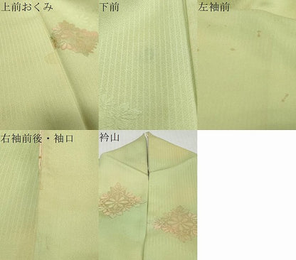 平和屋着物▼上質な小紋　地紋起こし　花菱文　正絹　逸品　DABK0410ud