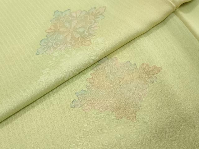平和屋着物▼上質な小紋　地紋起こし　花菱文　正絹　逸品　DABK0410ud
