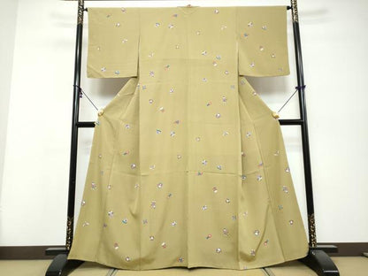 平和屋着物●上質な小紋　玩具文　正絹　逸品　DABK0411ud