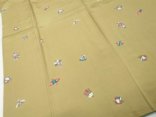 平和屋着物●上質な小紋　玩具文　正絹　逸品　DABK0411ud