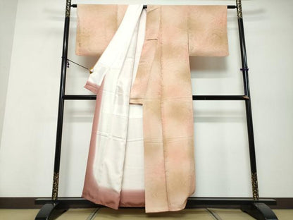 平和屋着物●上質な小紋　地紋起こし　墨流し文　暈し染め　正絹　逸品　DABK0412ud