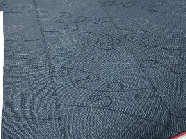 平和屋着物●本塩沢　流水文　正絹　逸品　DABK0427ud