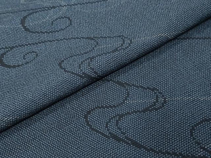 平和屋着物●本塩沢　流水文　正絹　逸品　DABK0427ud