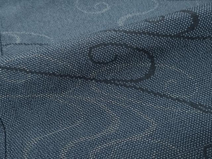 平和屋着物●本塩沢　流水文　正絹　逸品　DABK0427ud