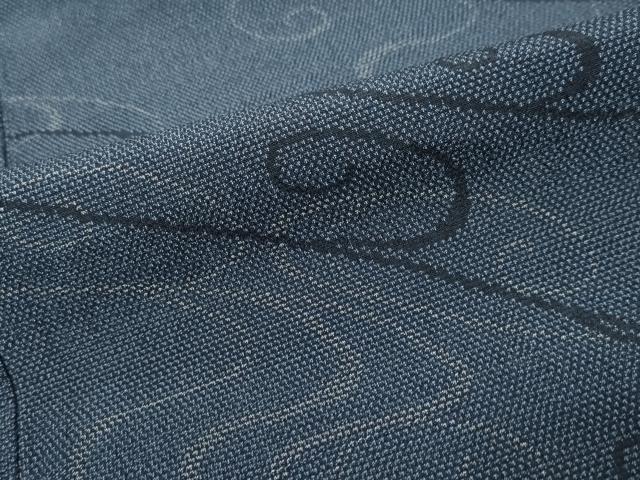 平和屋着物●本塩沢　流水文　正絹　逸品　DABK0427ud