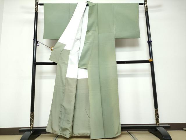 平和屋着物●染色作家　斉藤三才　小紋　霞文　暈し染め　正絹　逸品　DABK0430ud