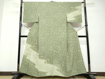 平和屋着物●訪問着　駒刺繍　宝尽くし文　暈し染め　金彩　正絹　逸品　DABK0433ud