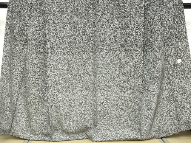 平和屋着物●訪問着　作家物　舞桜文　黒地　三越扱い　正絹　逸品　DABK0434ud