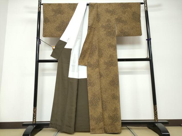 平和屋着物●上質な小紋　舞桜文　正絹　逸品　DABK0437ud