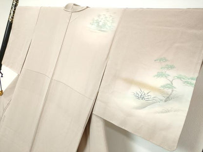 平和屋着物●訪問着　作家物　手描き　光悦寺住室　暈し染め　金彩　正絹　逸品　未使用　DABK0441ud