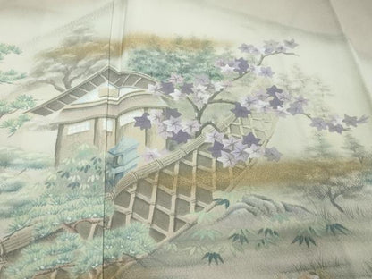 平和屋着物●訪問着　作家物　手描き　光悦寺住室　暈し染め　金彩　正絹　逸品　未使用　DABK0441ud