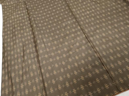 平和屋着物●上質な紬　抽象文様　正絹　逸品　DABK0445ud