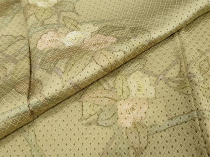 平和屋着物●訪問着　草花文　正絹　逸品　DABK0459ud