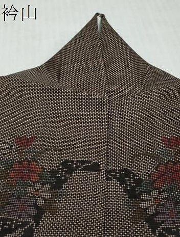 平和屋着物●本場大島紬　7マルキ　短冊草花文　正絹　逸品　DABK0461ud