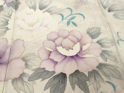平和屋着物●豪華振袖　絞り　手描き　舞花文　正絹　逸品　DABK0475ud