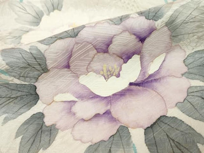 平和屋着物●豪華振袖　絞り　手描き　舞花文　正絹　逸品　DABK0475ud