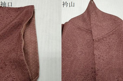 平和屋着物●江戸小紋　草花文　正絹　逸品　DABK0488ud