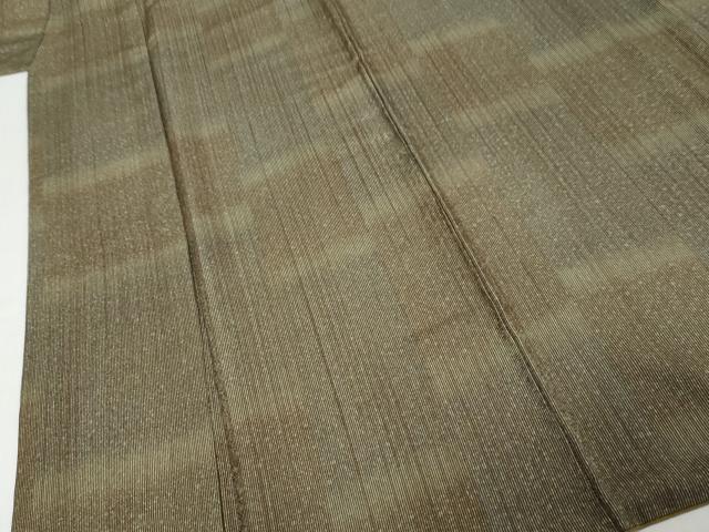 平和屋着物●手染屋　吉兵衛　小紋　霞格子文　反端付き　正絹　逸品　DABK0506ud