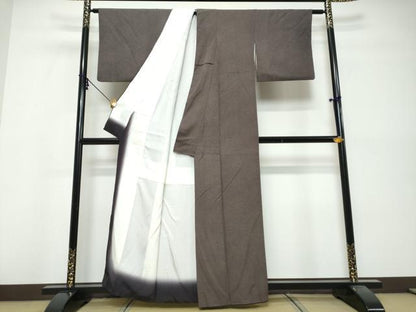 平和屋着物●伝統工芸師　服部光擴　江戸小紋　角通し　箔通し　反端付き　正絹　逸品　DABK0507ud