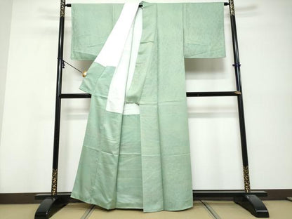 平和屋着物●上質な小紋　作家物　地紋起こし　南天文　正絹　逸品　DABK0512ud