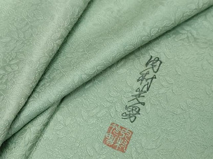 平和屋着物●上質な小紋　作家物　地紋起こし　南天文　正絹　逸品　DABK0512ud