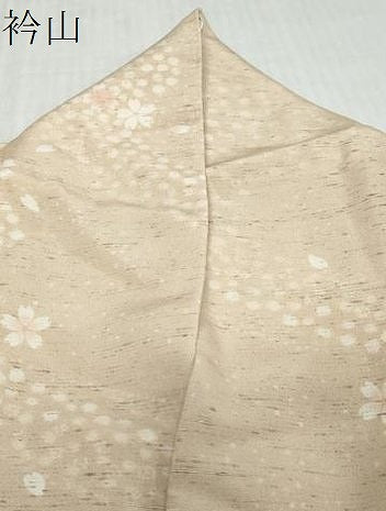 平和屋着物●上質な小紋　紬地　舞桜文　さが美扱い　正絹　逸品　DABK0517ud