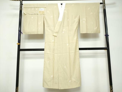 平和屋着物●長襦袢　無双仕立て　跳兎　反端付き　正絹　逸品　DABK0532ud