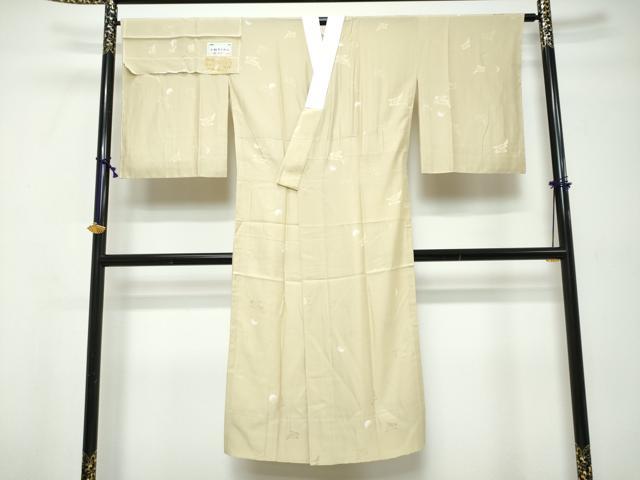 平和屋着物●長襦袢　無双仕立て　跳兎　反端付き　正絹　逸品　DABK0532ud