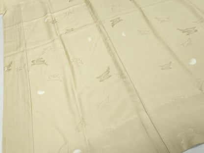 平和屋着物●長襦袢　無双仕立て　跳兎　反端付き　正絹　逸品　DABK0532ud
